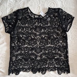Elegant Black Lace Top
